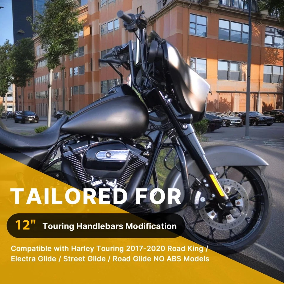 Kit de cable extendido Harley para Touring Road Glide 2017-2020 barra de 12" sin ABS Foto 2 de 4