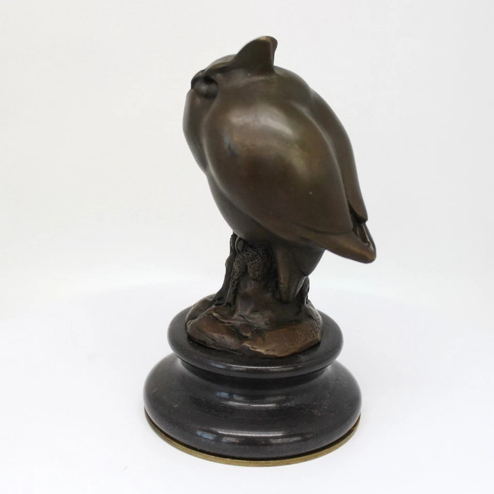 Statue Sculpture Chouette Hibou Oiseau Animalier Style Art Deco Style Art Nouvea - Photo 3/4