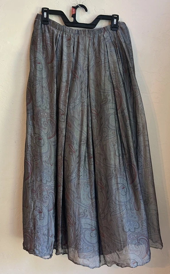 Vintage Y2K Lafayette 148 New York Silk Maxi Skirt 8 Luxury Designer Ethereal - Image 2 of 4