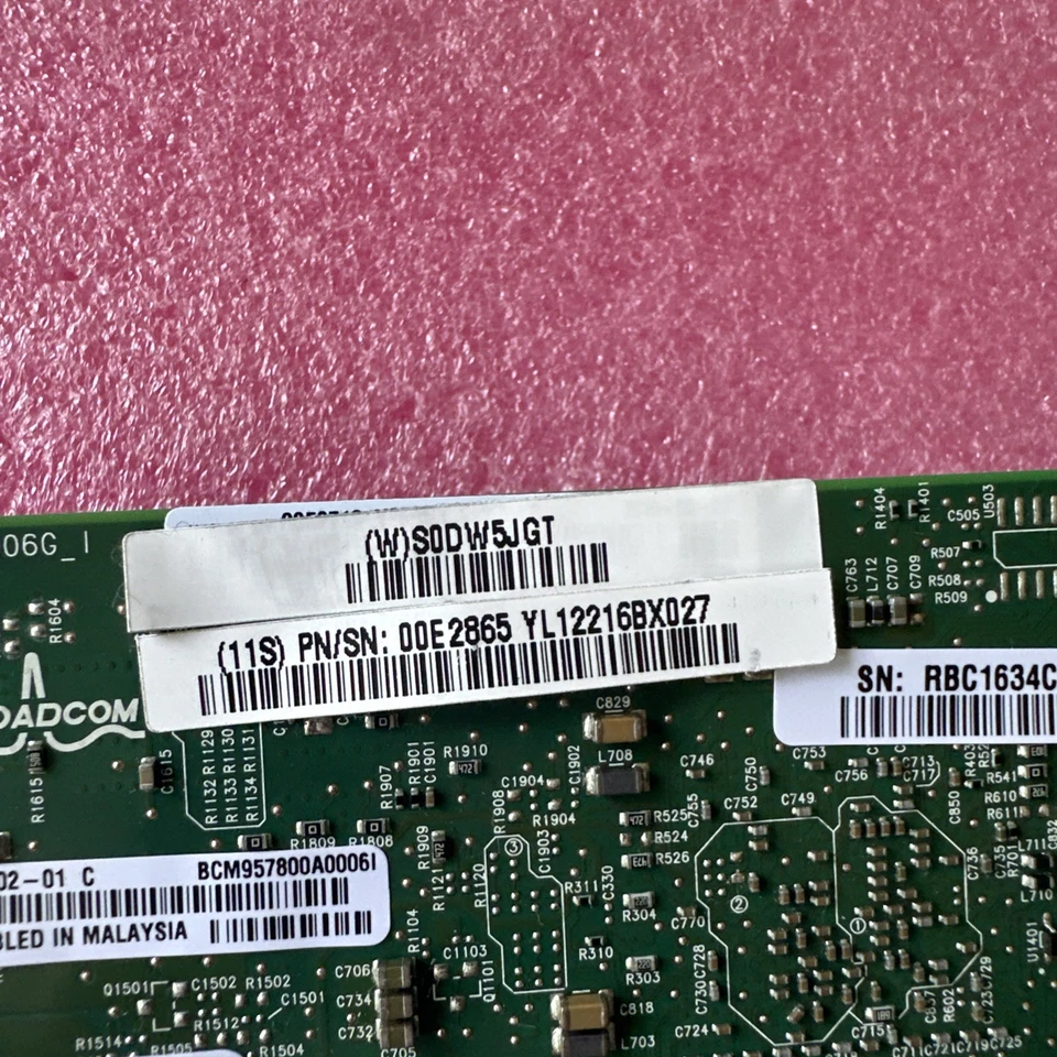 IBM 00E2865 4-Port 10Gb SFP+ 1Gb SR RJ45 Ethernet Adapter PCIe Card - Image 3 of 4