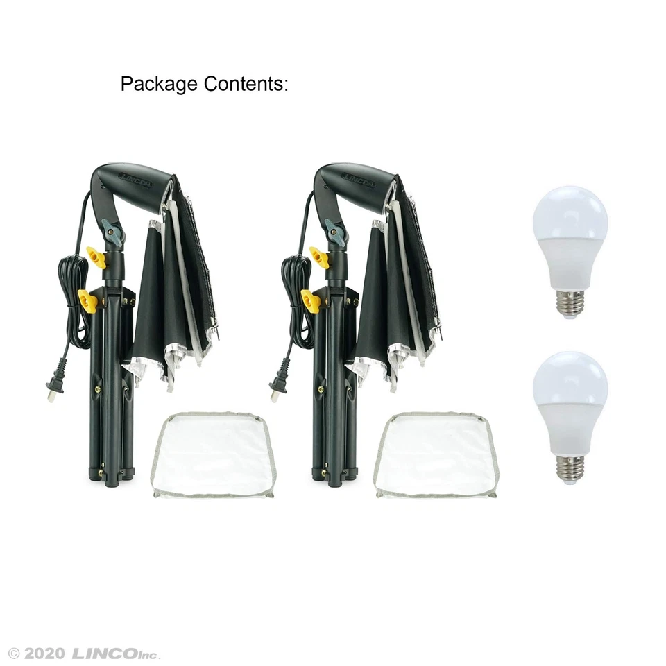 Lincostore Mini Softbox Lighting Kit 8x8inch, Table Top Photography Lighting ... - Image 2 of 4