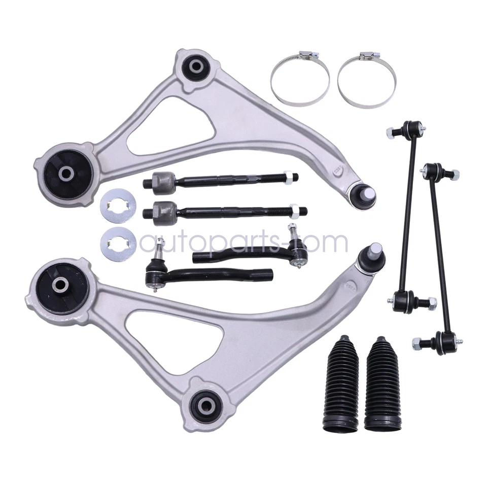 10PCS Front Lower Control Arm Sway Bar Tie Rod Set For 2013 2014 Nissan Altima - Image 4 of 4