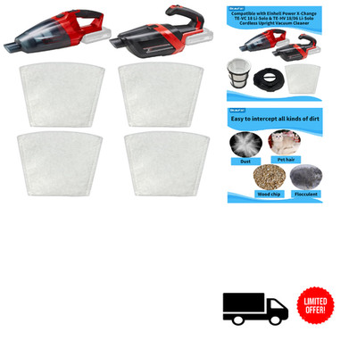 4er Pack Filterbeutel Einhell Power X-Change TE-VC 18 Li-Solo TE-H