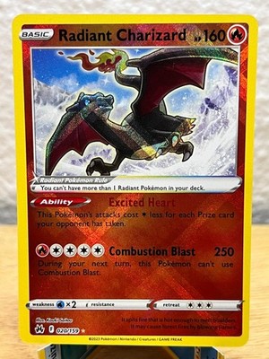 Crown Zenith Radiant Charizard 020/159 Radiant Rare Pokemon NM/M