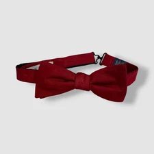 Ryan Seacrest Distinction Men's Red Silk Solid Pre-Tied Bow Tie