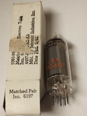 6197 Elektronikröhre NOS Set 1 Stück ACHTUNG 1 RÖHRE NUR Cav C101