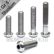 M5 x 0.80 Titanium Button Head Socket Cap Screws - Grade 5 Ti6Al4V, Metric, ISO