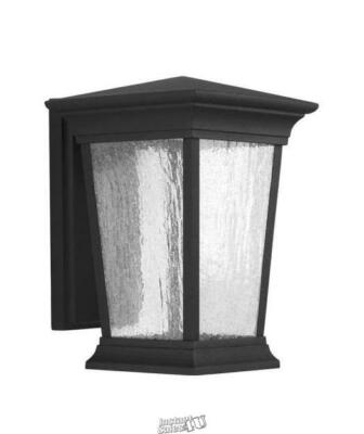 Progress Lighting LED Collection Textured Black Seeded Glass Outdoor Light