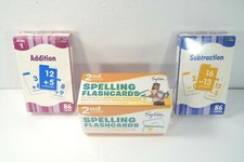3 Boxes Of Flash Cards: Grade 1-Addition, Grade 2-Subtraction, Grade 2-Spelling