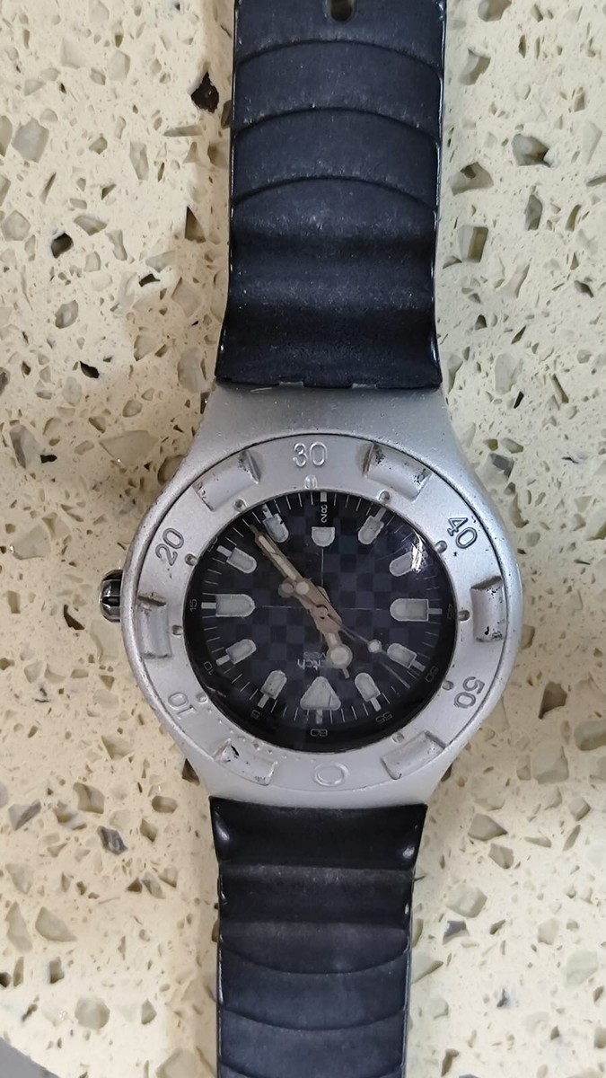 SWATCH Irony Scuba 200 Aluminum AG 1997 Quartz Watch Men's Used | eBay