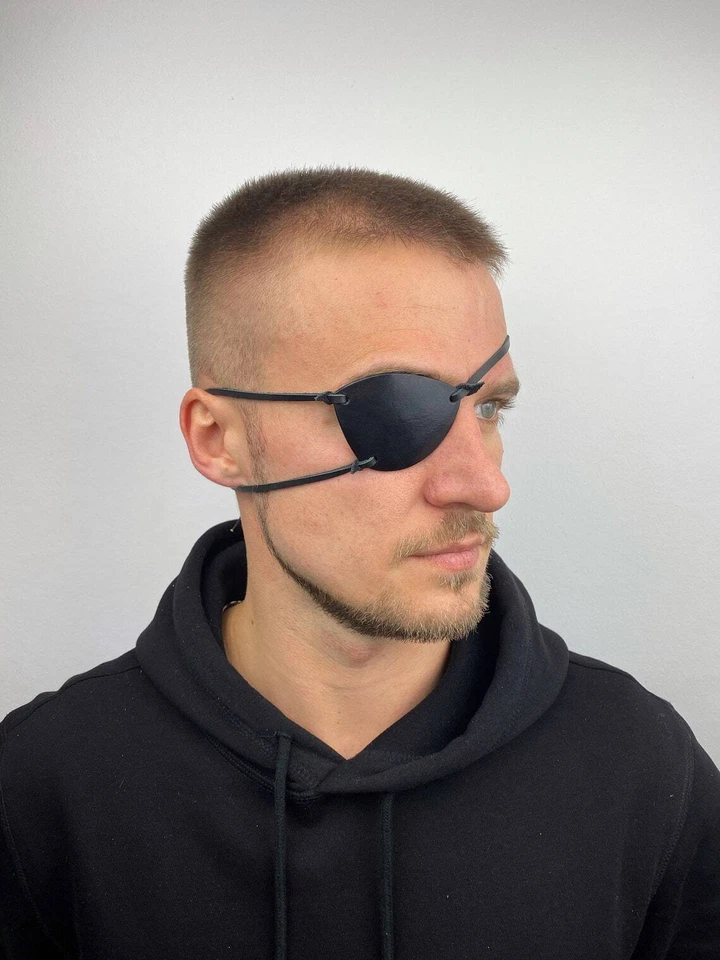 Leather Eye Patch, Eye Patch, Man Eye Patch, Woman Eye Patch - Image 3 of 4