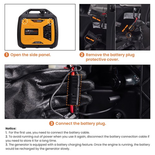 Inverter Stromerzeuger 5000W Peak Digitalanzeige Fernstart Outdoor Camping Wohnmobil - Bild 11 von 11