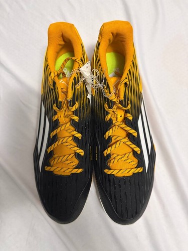 Adidas Ironskin LiteStrike SPG4 Baseball Cleats Black Gold Mens Size 16 Rare New - Picture 4 of 16