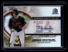 2023 Bowman Scouts’ Top 100 Autographs Jordan Westburg Auto 50/99 Baltimore