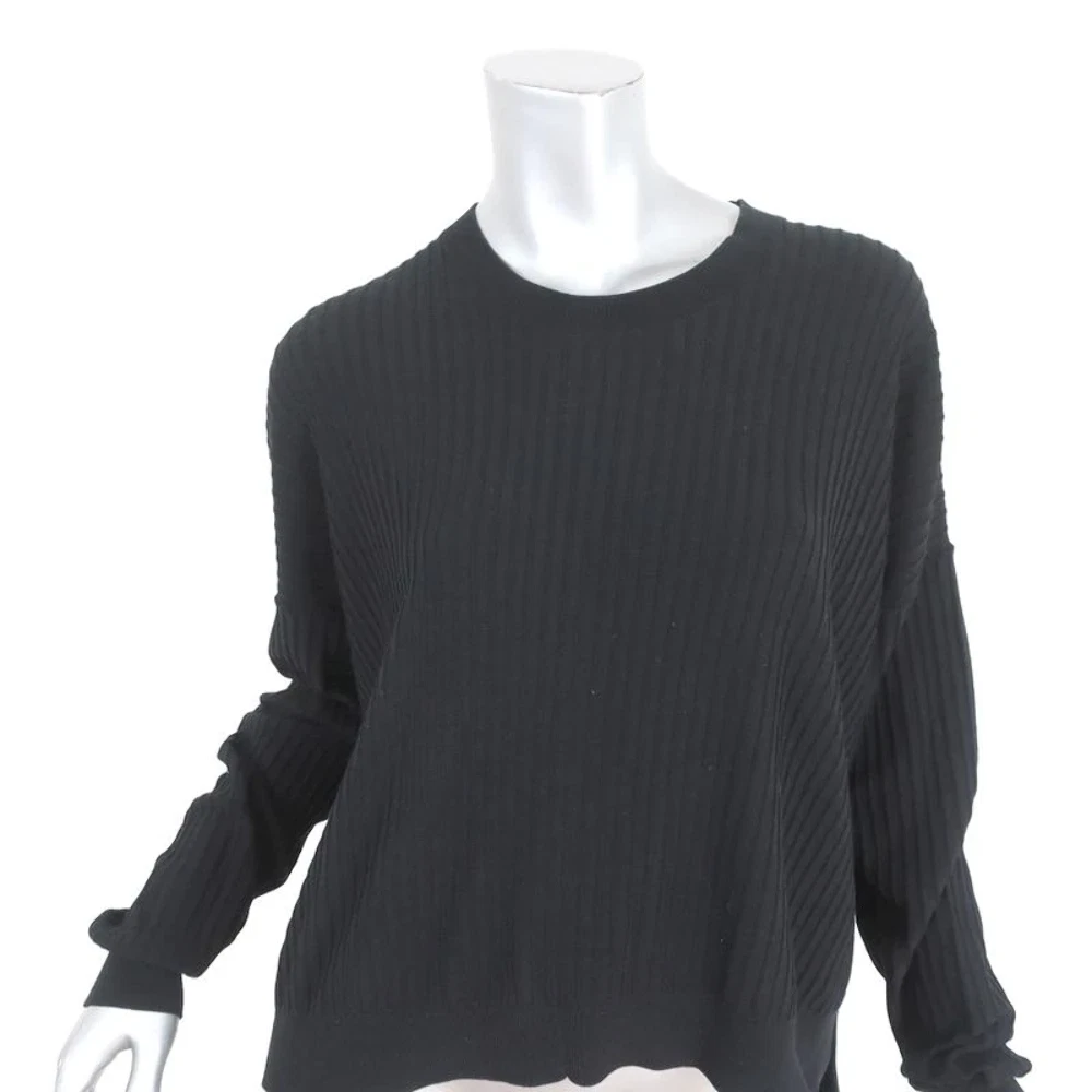 Acne Studios Sweater Issy Rib Knit Black Size Medium Crewneck