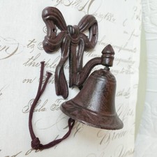 Wandglocke Türglocke Klingel Gartenglocke Schleife Jugendstil Glocke Gusseisen