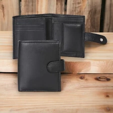 Men Women Leather Wallet RFID SAFE Contactless Card Blocking ID Protection Purse