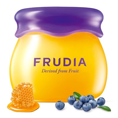 WELCOS FRUDIA Honey Lip Balm   Blueberry | Lip Exfoliating, Moisturizing & Volum