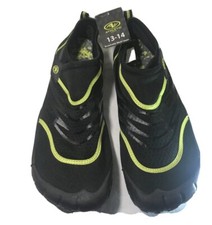 NEW Men s 13/14 Beach Water Shoes Socks Adjustable Breathable Mesh Black