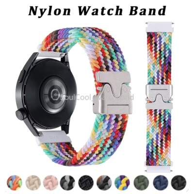 Nylon Braided Sport Band For Samsung Galaxy Watch 3 4 5 6 7 FE Active 2 40/44mm