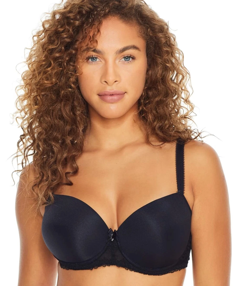 Pour Moi BLACK Aura Smooth Lightly Padded T-Shirt Bra, US 34H, UK