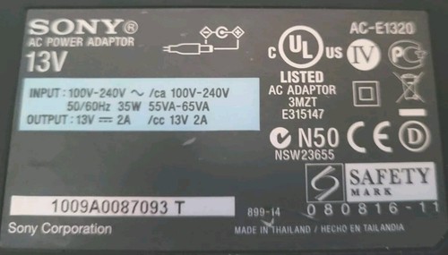 Original Sony AC Power Adaptor 13V 2A DC13V AC-E1320 - Picture 3 of 5
