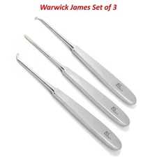3Pcs Set Dental Warwick James Elevators Tooth Extraction Luxation Oral Surgery 