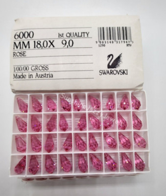 Factory Pack Swarovski Crystal Rose 18x9mm Teardrop 6000 Pendants | eBay