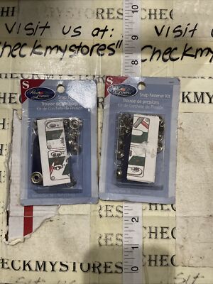 2 X Prym Dritz 10 Snap Fasteners Kit 14007 Size 16-7/16''