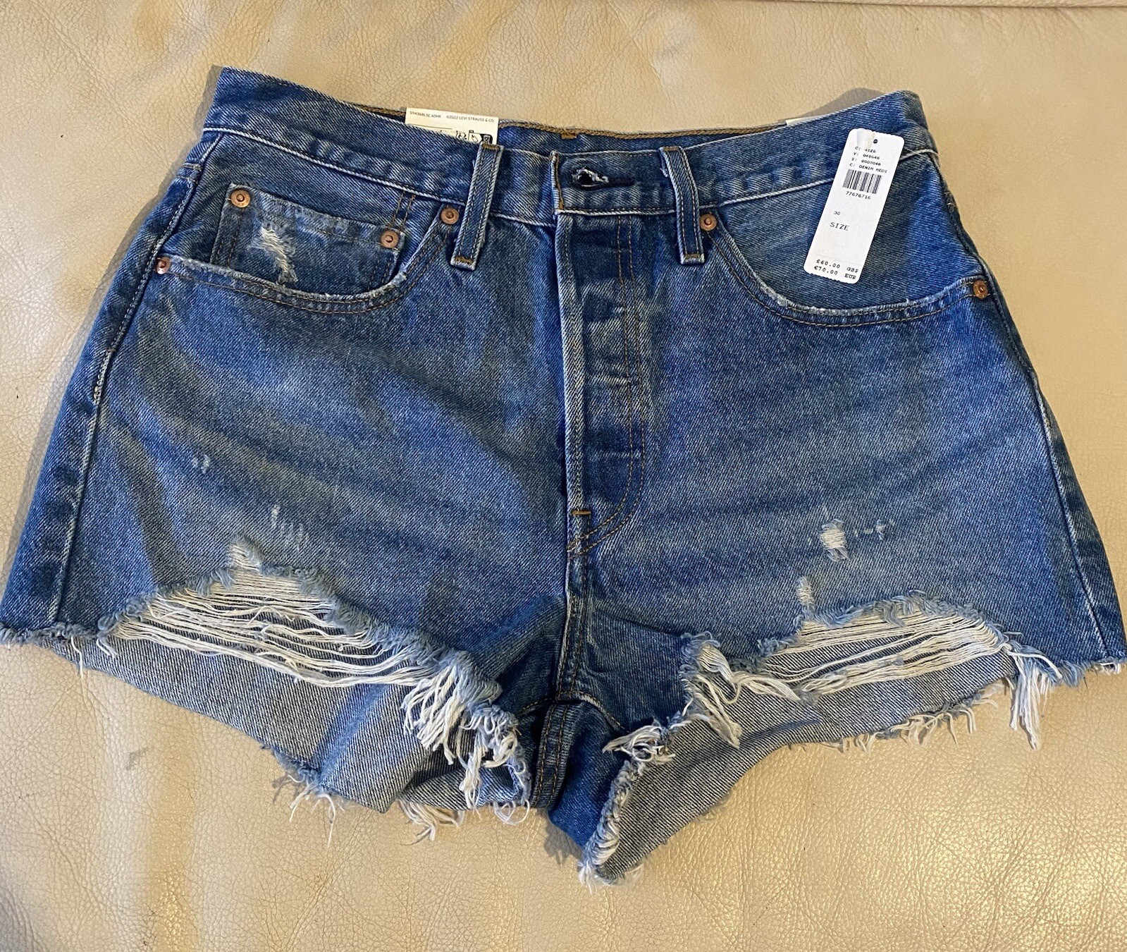 Levi's 501 Original Womens Shorts size 30 BNWT RRP £60