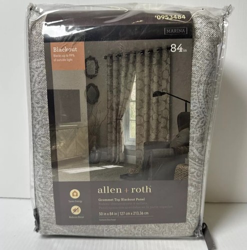 Allen+Roth MARINA 50"X84" Flax Grommet Top Blackout Panel 50"x84” 0953484