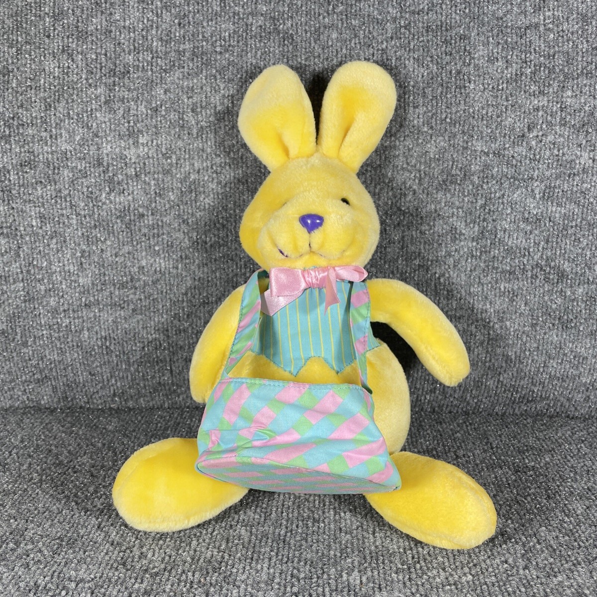Avon Yellow Rabbit Plush with Basket 14" 1992 Stuffed Animal Toy | eBay