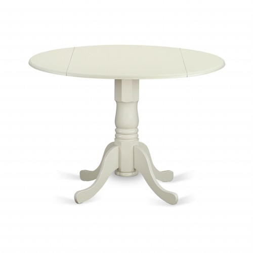 5pc Dublin dinette set round pedestal kitchen table w/ 4 wood chairs ...