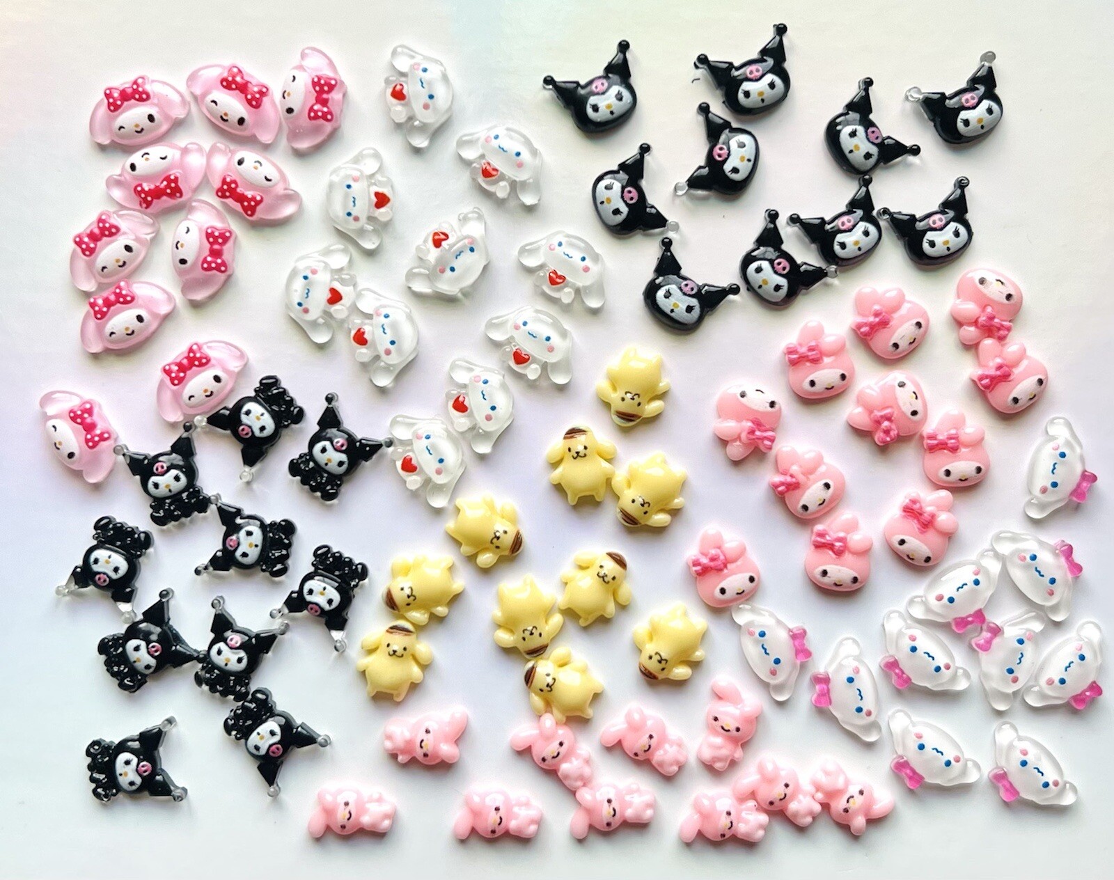 25Pcs Kawaii Nail Charms My Melody Nail Charms Kuromi Nail Charms