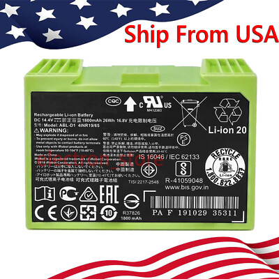 ABL-D1 Battery for iRobot Roomba e e5 e6 and i i3 i4 i6 I7 i7+ i8 Plus 1800MAH