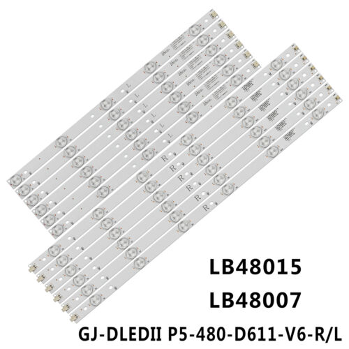 New LED strips For Philips 48PFT4100/12 48PFT5500/12 48PFG5000/78 BDL4830QL/00 - Afbeelding 1 van 6
