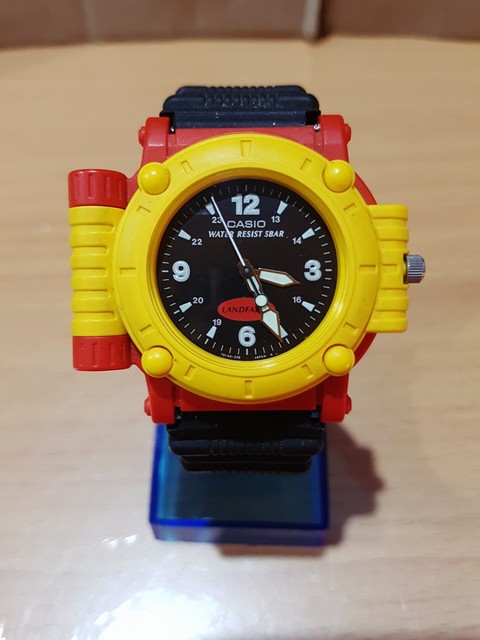 casio vintage watch red