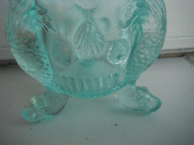 BOUGEOIR SUR PIEDS DRAGON COQUILLAGES VERRE OULE ART DECO - eBay