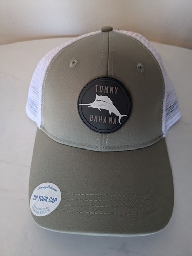 Tommy Bahama Herren Baseball Cap verstellbar Druckknopflasche Einheitsgröße Netzrücken grün - Bild 1 von 10