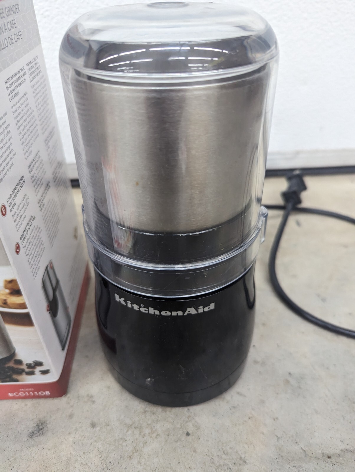 KitchenAid Coffee / Nut / Spice Grinder Black BCG100B1 Works eBay