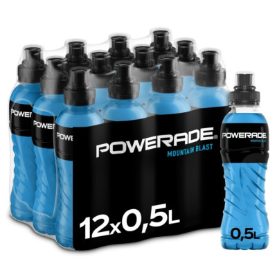 Powerade Sports Mountain Blast, Kalorienarmes Sport Getränk Preis inkl. 3  Pfand