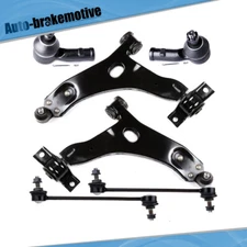 6x Front Lower Control Arm Outer Tie Rod End Sway Bar For 2000-2004 Ford Focus