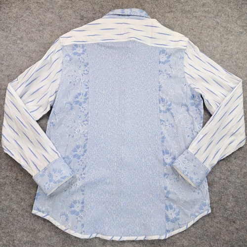 Robert Graham Shirt Men Extra Large Blue White Floral Button Limited Edition Top - Picture 4 of 18