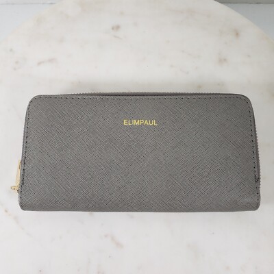 ●vunque● Perfec Zipper Card Long Wallet Grey m1037_1143742 s-l400.jpg