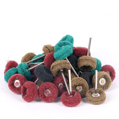 80Pack Small Abrasive Buff Wheel Grinding Polishing Shank Craft Bits Rotary Tool