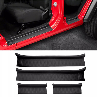 Door Sill Guards Door Entry Guards Protector for Jeep Wrangler JL JLU 2018-2024