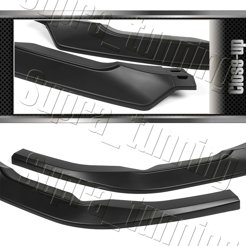 Matt Black Front Bumper Spoiler Lip + Side Skirt 5PCS For 2022-2025 Subaru WRX