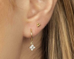 Authentic 2.00 Ct Round Cut Simulated Diamond Drop Dangle Earrings 14k Yellow Gold Plated
