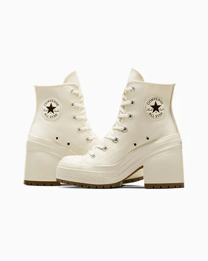 High heel store converse white