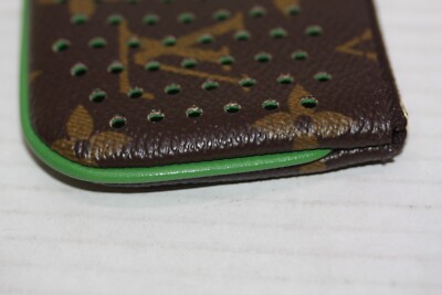 Louis Vuitton Limited Edition Green Monogram Perforated Pochette